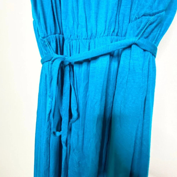 NWT Avenue Blue Tank Dress Tie Waist Women's 26/28 Midi Flowy Summer - Picture 8 of 13